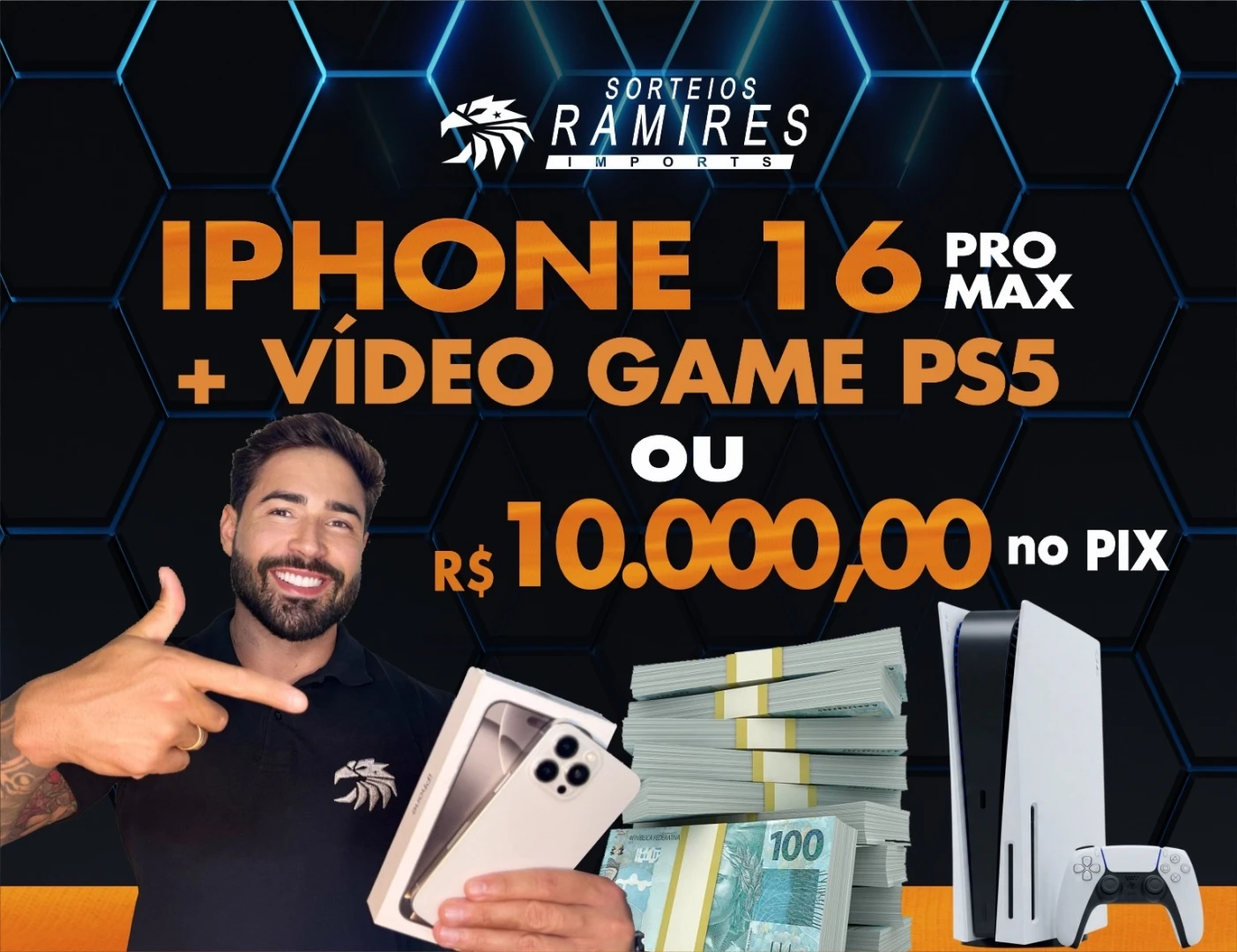 Phone 16 Pro Max + Vídeo Game PS5 